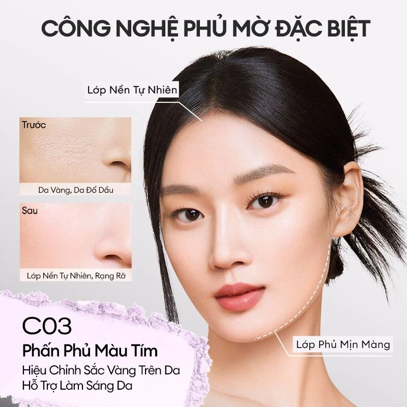 Phấn phủ dạng bột Colorkey Lasting Naturally - Occurring