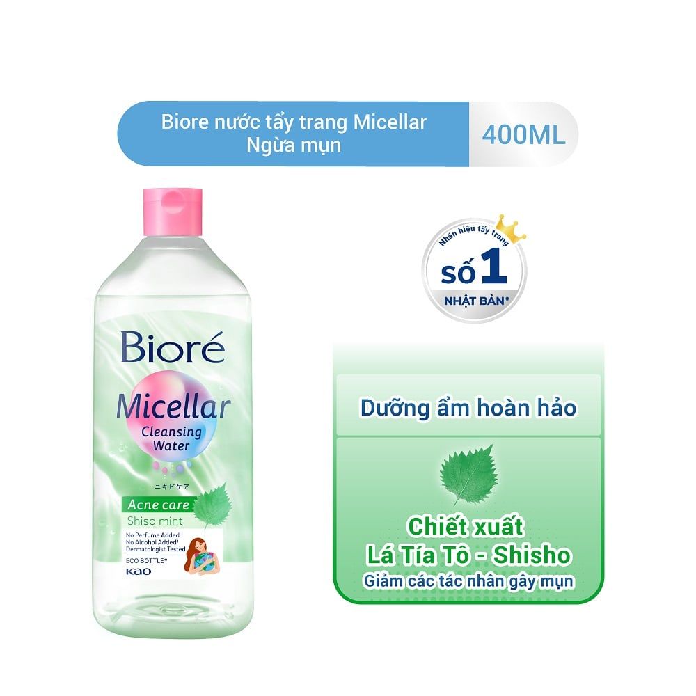 Tẩy Trang Biore da mụn Bioré Makeup Remover Perfect Cleansing Water Acne