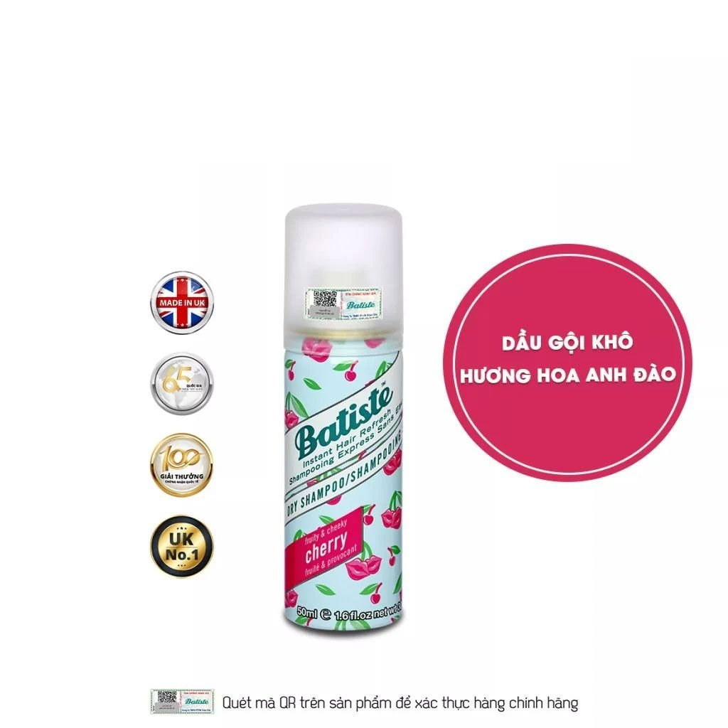 Dầu Gội Khô Batiste Dry Shampoo 50ml