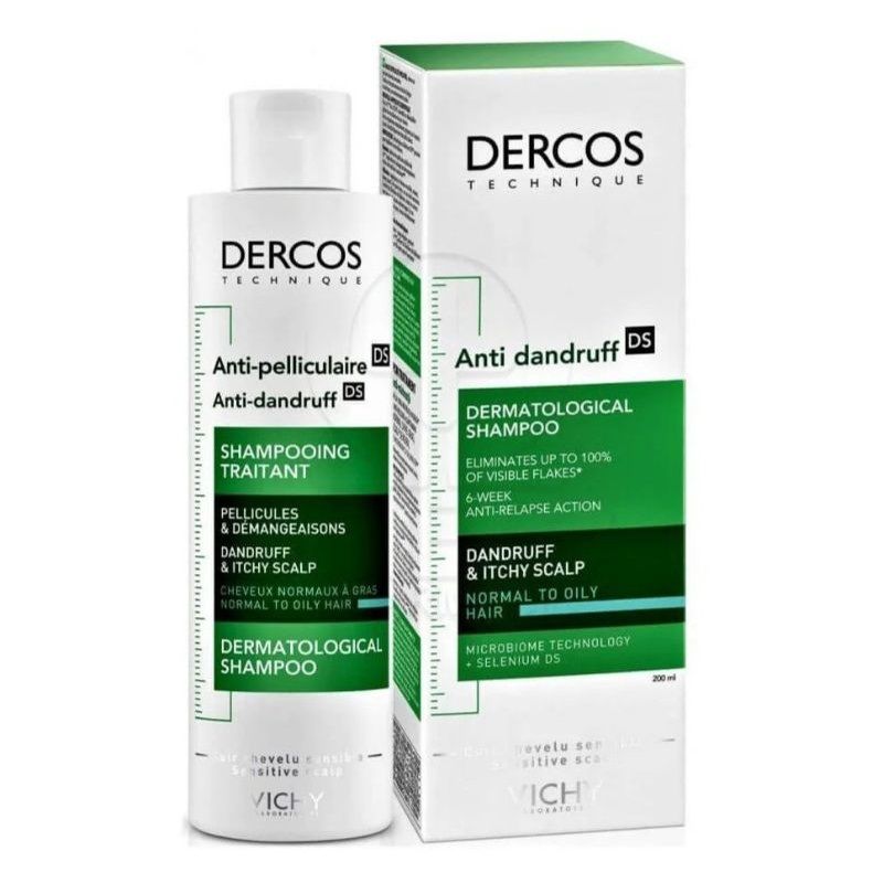 Dầu Gội Vichy Giảm Gàu Cho Da Đầu Dầu Dercos Shampoo Dandruff & Itchy Scalp 200ml