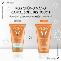 Kem Chống Nắng Cho Da Dầu, Không Nhờn Rít Vichy Ideal Soleil Mattifying Face Fluid Dry Touch SPF50+ 50ml