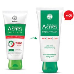 Kem rửa mặt Acnes Creamy Wash ngăn ngừa mụn 100g