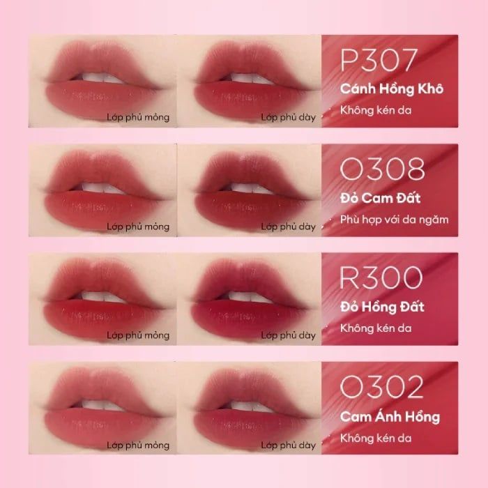 Son Kem Lì Siêu Mịn Môi Colorkey Soft Matte Water Tint Lipstick Ice Cream