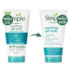 Sữa rửa mặt ít bọt Simple daily detox purifying skin face 150ml