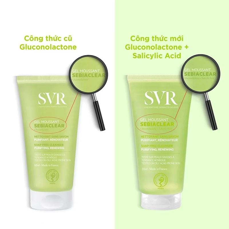 Gel Rửa Mặt dành cho da dầu mụn SVR Sebiaclear Gel Moussant