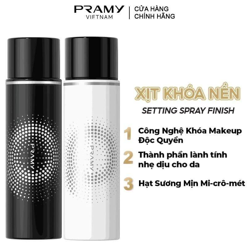 Xịt Khóa Nền Cố Định Trang Điểm Pramy Setting Spray Finish