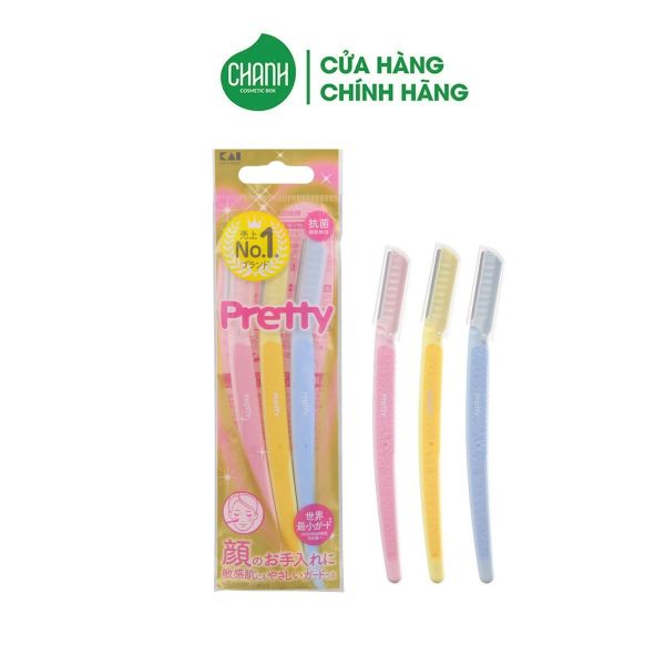 Set 3 Dao Cạo Lông Mặt KAI pretty da nhạy cảm