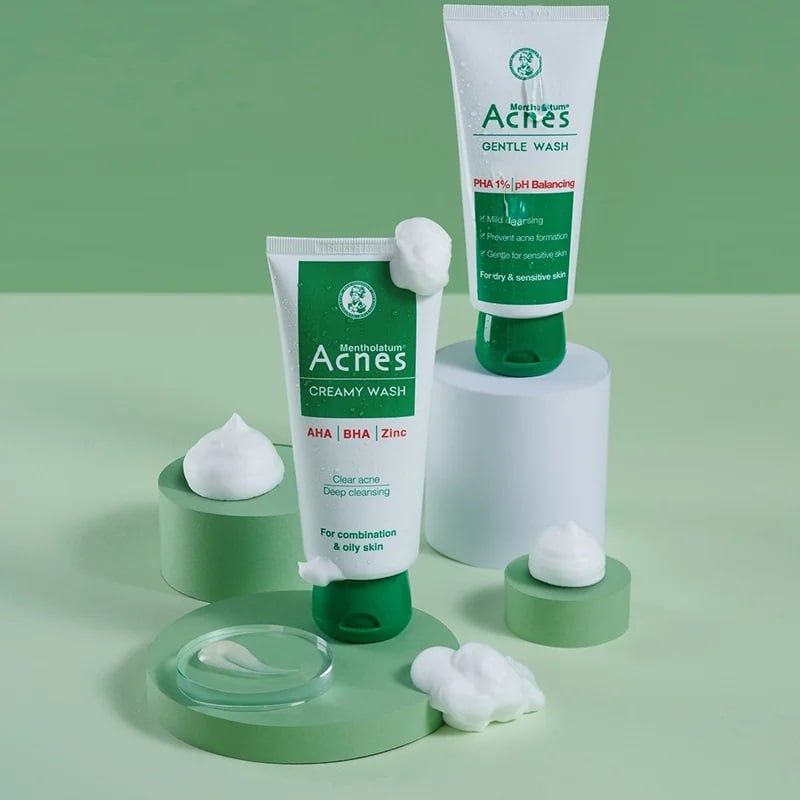 Kem rửa mặt Acnes Creamy Wash ngăn ngừa mụn 100g