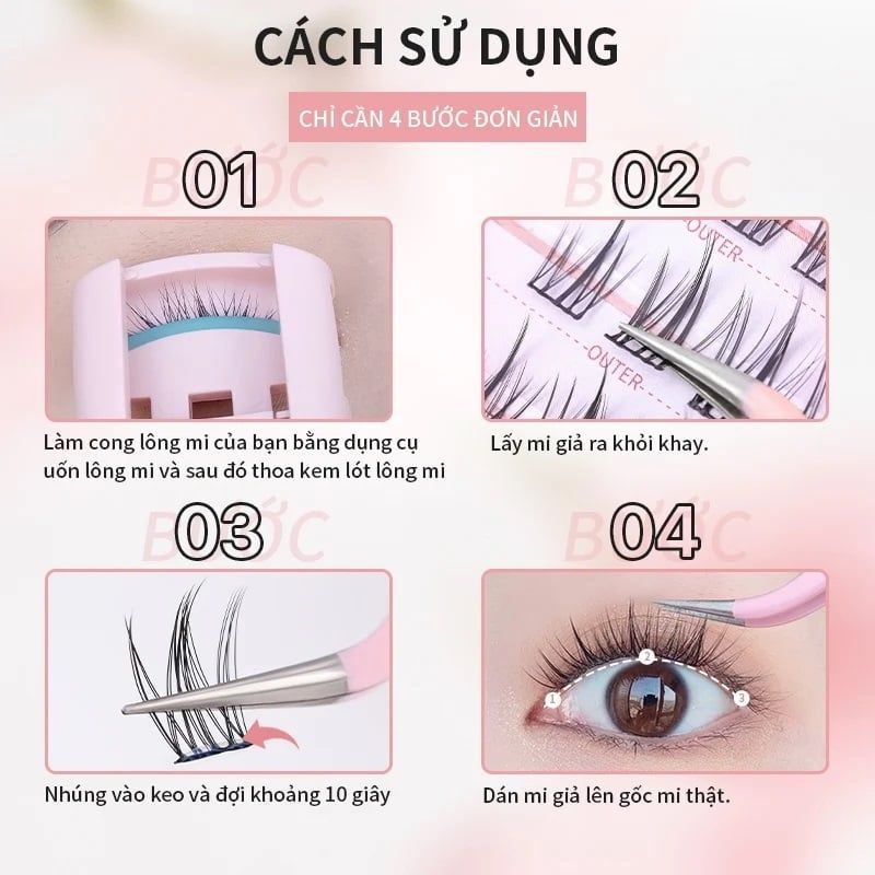Lông Mi Giả Tách Sợi Hướng Dương Cho Mắt To Tự Nhiên Mlen Diary