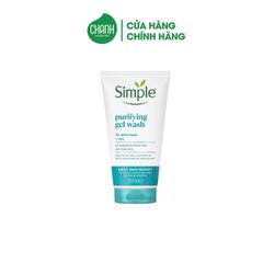 Sữa rửa mặt ít bọt Simple daily detox purifying skin face 150ml