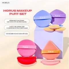 Horus Bộ bông mút trang điểm Makeup Puff Set