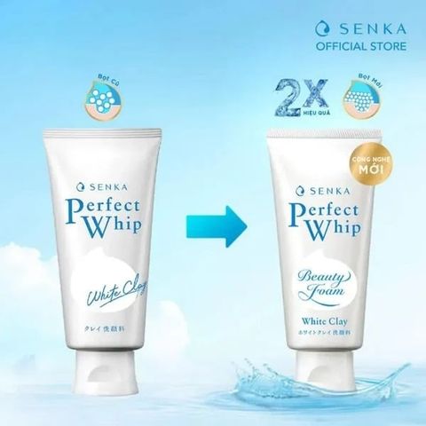 Sữa rửa mặt Senka Perfect white clay