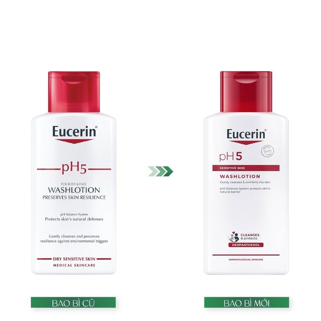 Sữa Tắm Eucerin pH5 Washlotion Dành Cho Da Nhạy Cảm