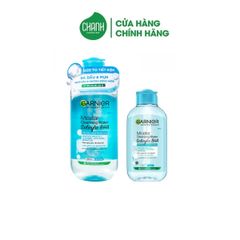 Nước Tẩy Trang Garnier da dầu mụn nắp xanh Skin Naturals Salicilyc BHA Cleansing Water