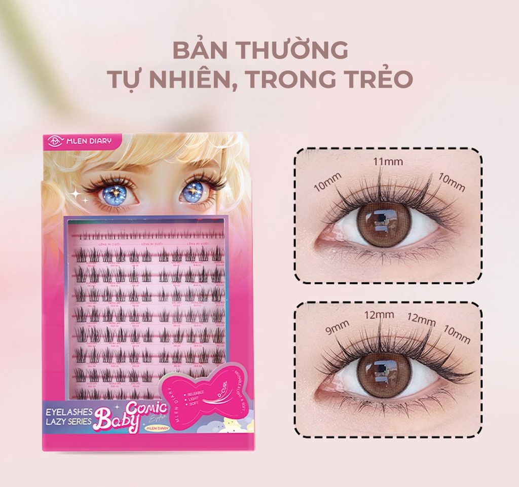 Lông Mi Giả Dạng Cụm Mlen Diary Mi Baby Manga Anime