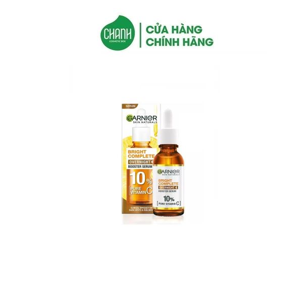 Serum Garnier sáng da mờ thâm ban đêm 10% Vitamin C 30ml