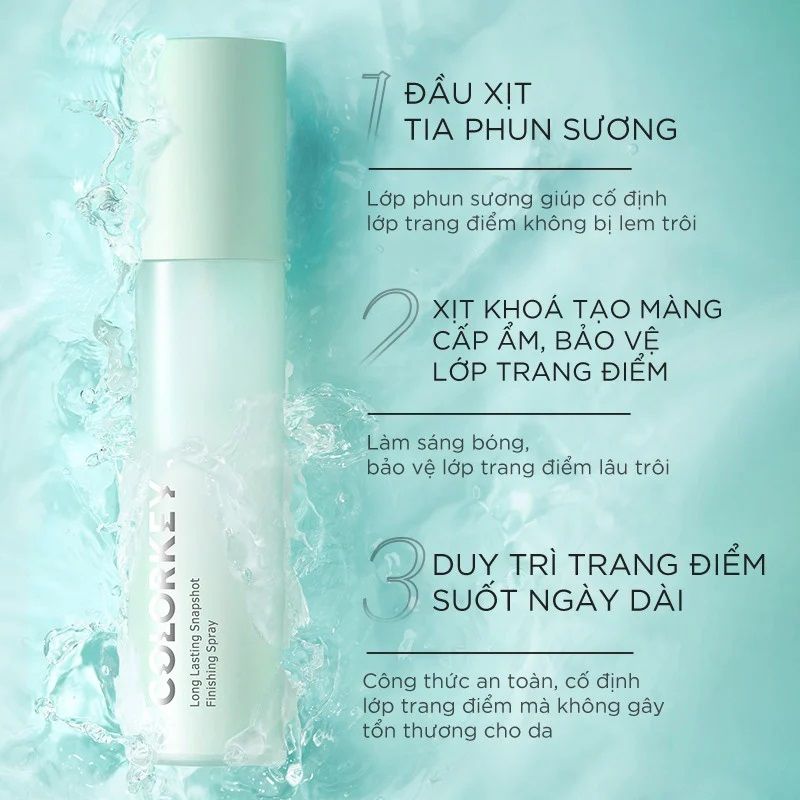 Xịt Khoá Makeup Lâu trôi Colorkey Long Lasting Spray 100ml