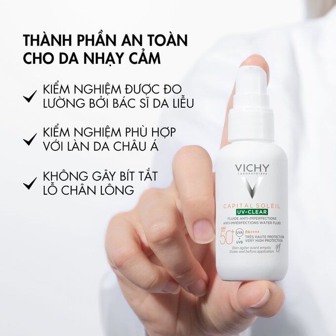 Kem chống nắng dành cho da dầu mụn Vichy UV-Clear Anti-Imperfections 50ml