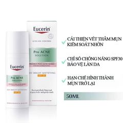 Kem Dưỡng Eucerin Cho Da Thâm Mụn Pro Acne Solution Day Bright Mattifying SPF30 50ml