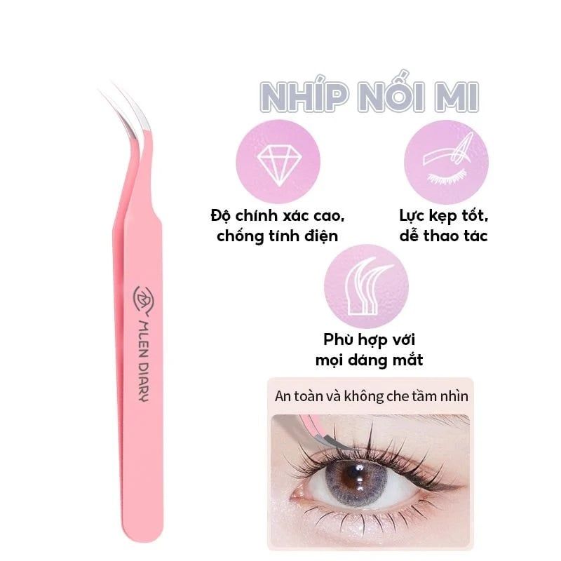 Nhíp gắp mi Mlen Diary màu hồng