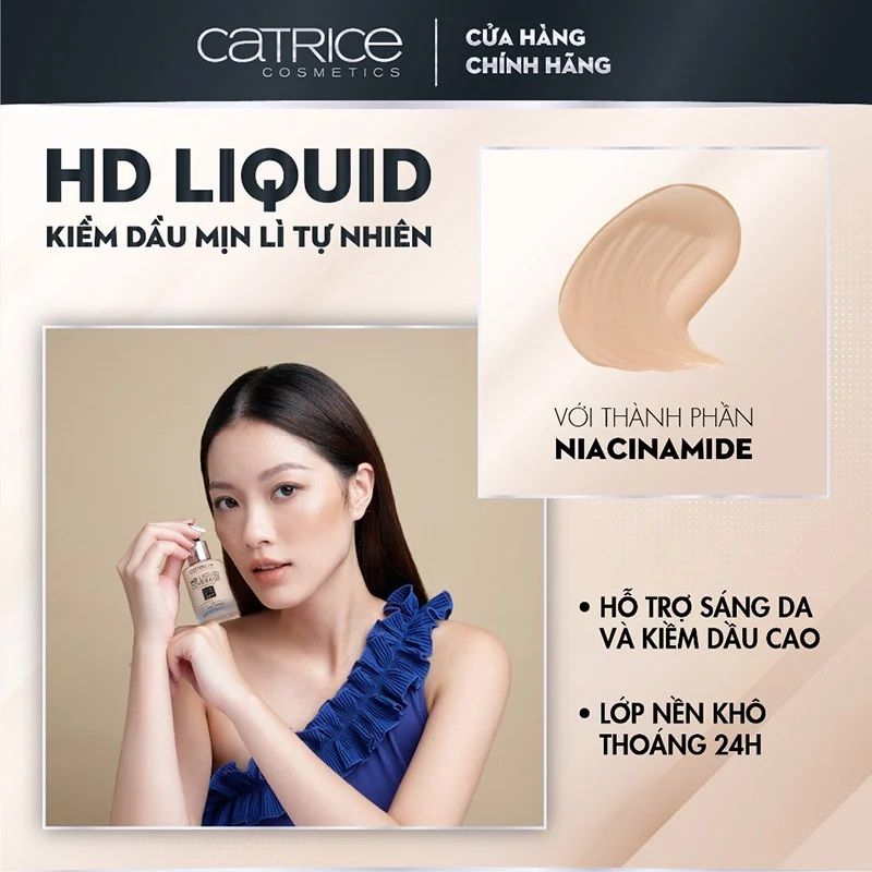 Kem nền Catrice HD Liquid Coverage Foundation