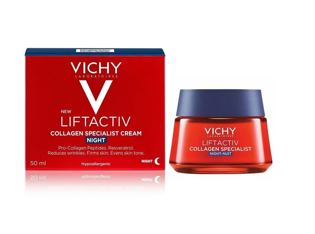 Vichy kem dưỡng giúp sáng da, mờ thâm nám ban đêm Liftactiv Collagen Specialist Night