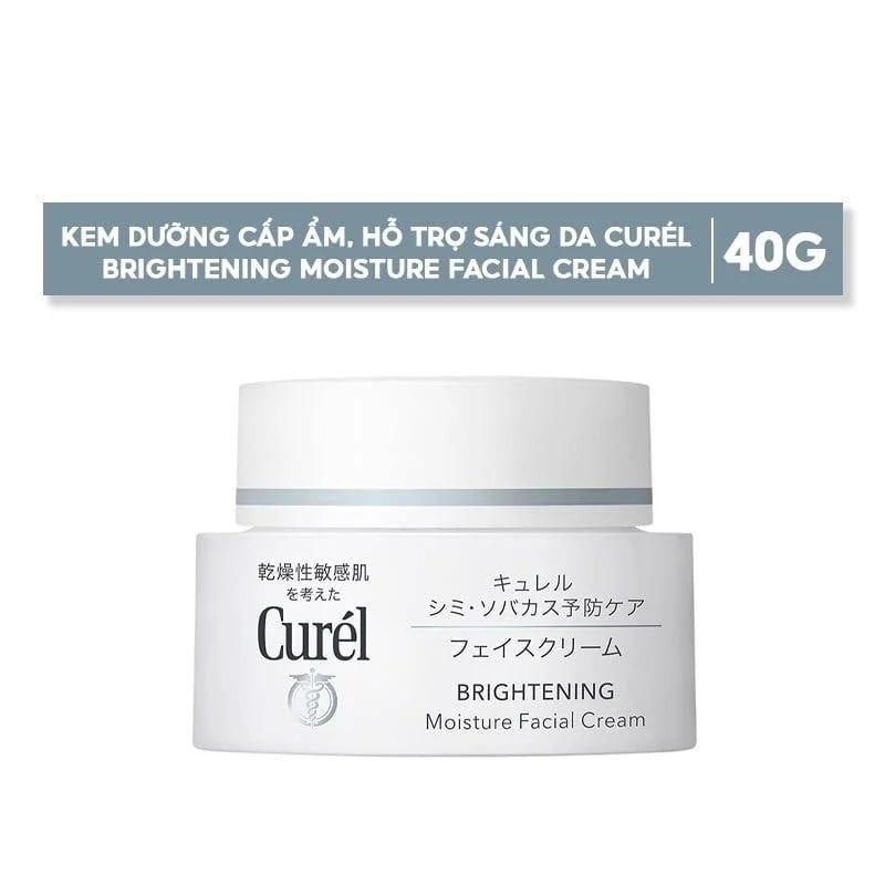Kem Dưỡng Cấp Ẩm, Hỗ Trợ Sáng Da Curél Brightening Moisture Facial Cream 40g