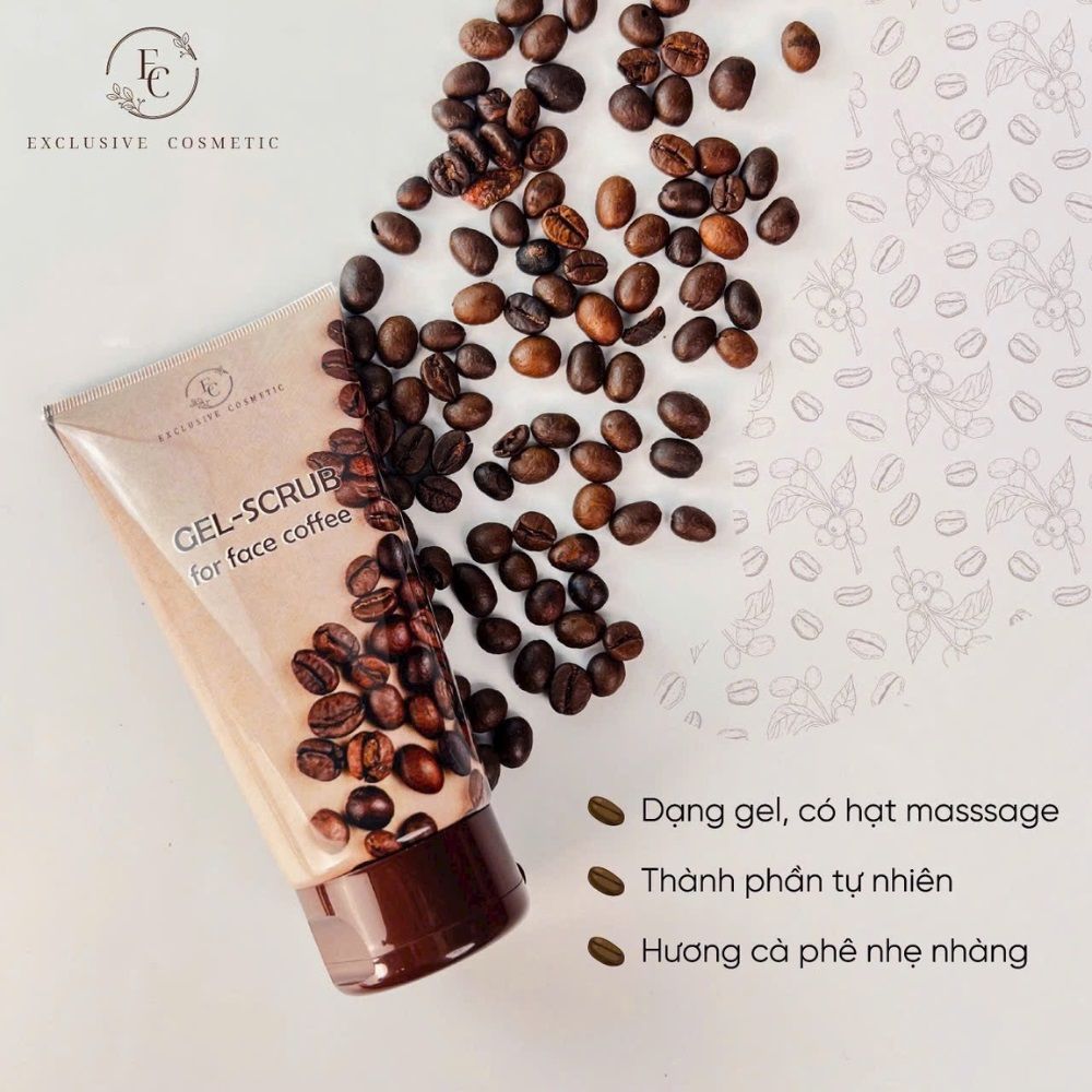 Tẩy tế bào chết mặt exclusive gel-scrub hương cà phê 150 gr