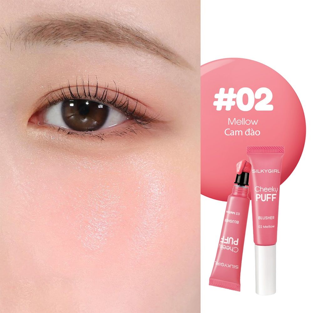 Má hồng kem Silkygirl cheeky Puff Blusher