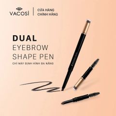 Chì Kẻ Mày Định Hình Đa Năng Vacosi Natural Studio Dual Eyebrow Shape Pen 5ml