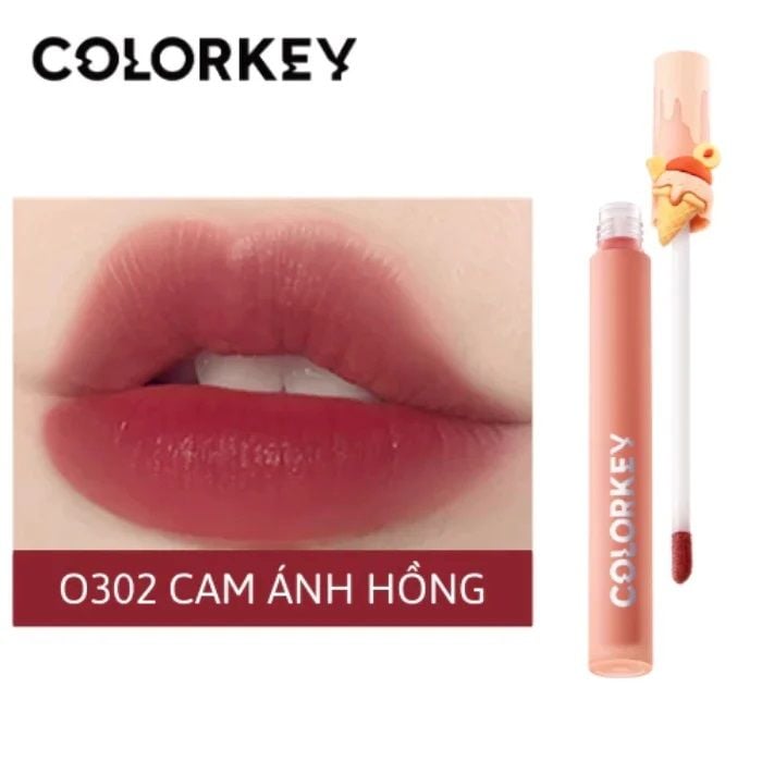 Son Kem Lì Siêu Mịn Môi Colorkey Soft Matte Water Tint Lipstick Ice Cream