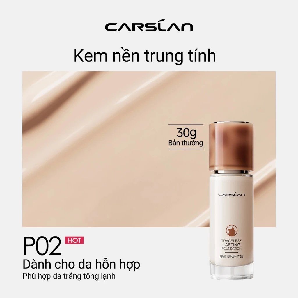 Kem nền Carslan Traceless Lasting Foundation