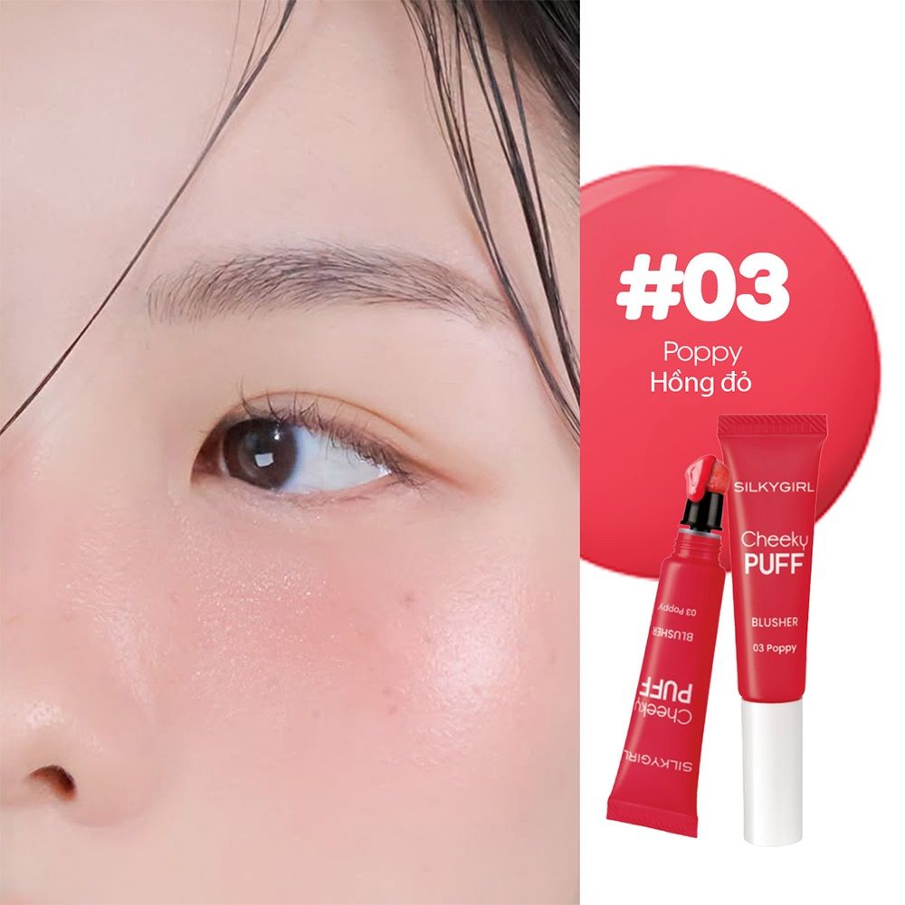 Má hồng kem Silkygirl cheeky Puff Blusher