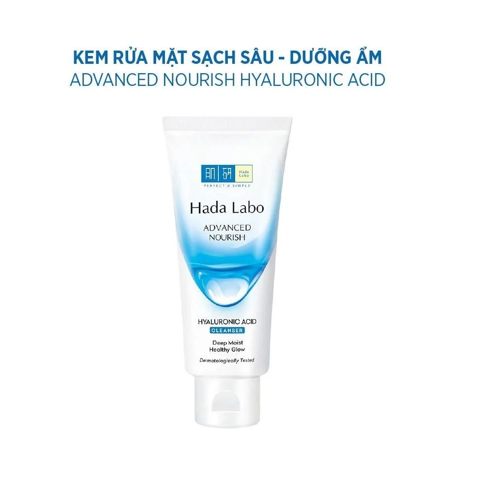 Sữa Rửa Mặt Hada Labo Dưỡng Ẩm Tối Ưu Advanced Nourish Hyaluronic Acid Cleanser 80g
