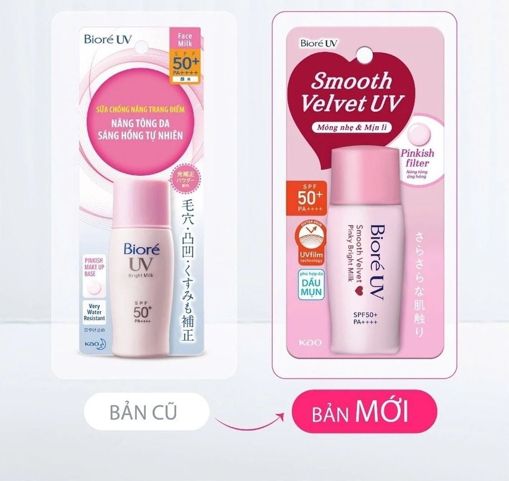 Sữa Chống Nắng Bioré Smooth Velvet Milk SPF 50+ PA++++