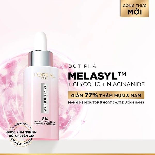 Serum L'oreal Tinh Chất Mờ Thâm Nám Glycolic-Bright Instant Glowing Serum 30ml
