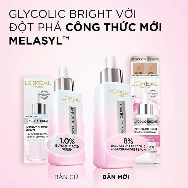 Serum L'oreal Tinh Chất Mờ Thâm Nám Glycolic-Bright Instant Glowing Serum 30ml