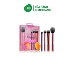 Bộ Cọ Kèm Mút Trang Điểm Real Techniques Everyday Essentials (1 Mút + 4 Cọ)