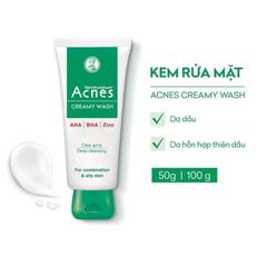 Kem rửa mặt Acnes Creamy Wash ngăn ngừa mụn 100g