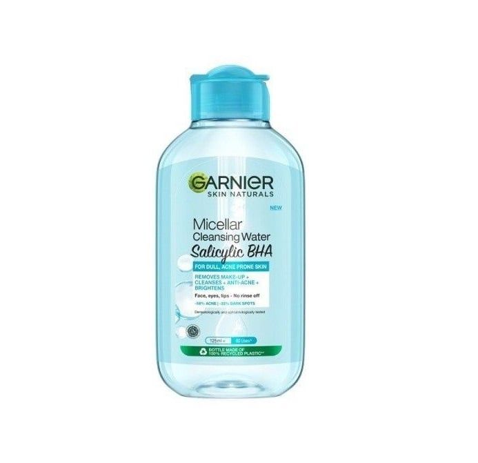 Nước Tẩy Trang Garnier da dầu mụn nắp xanh Skin Naturals Salicilyc BHA Cleansing Water