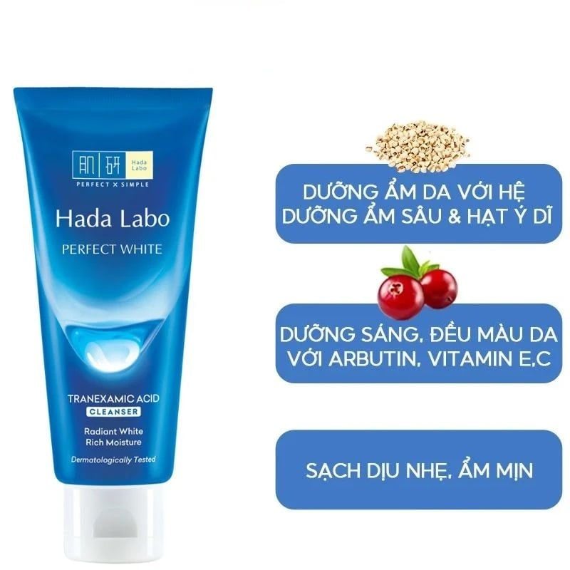 Kem rửa mặt Hada Labo Sạch Sâu, Dưỡng Sáng Da 80g