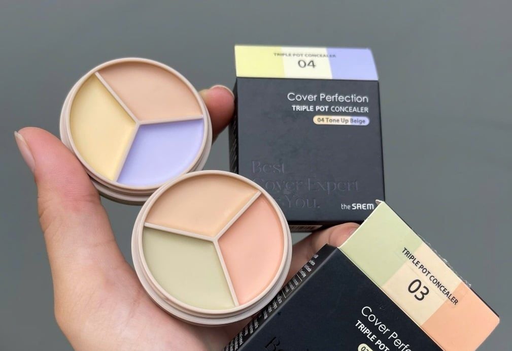 Kem che khuyết điểm triệt sắc The Saem triple pot