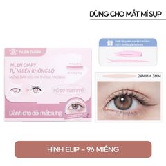 Miếng dán kích mí Mlen Diary tự nhiên không lộ - Mắt sưng - Elip