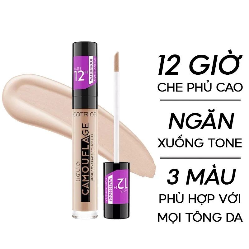 Che Khuyết Điểm  Catrice Camouflage Concealer Liquid Chống Trôi 5ml