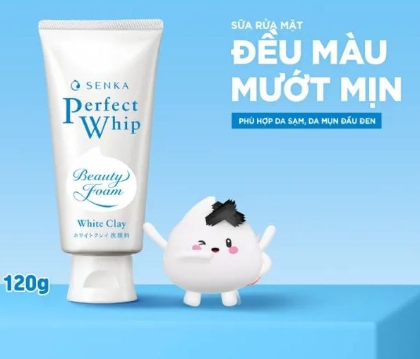 Sữa rửa mặt Senka Perfect white clay