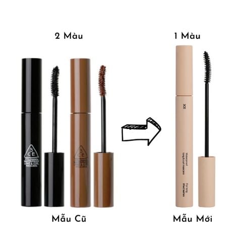 Chuốt mi 3CE Waterproof Mega Volume Mascara/ Long & Curl Mascara