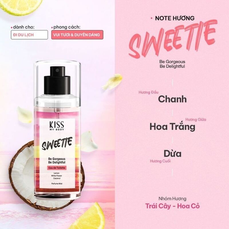 Xịt Thơm Toàn Thân Hương Nước Hoa Kiss My Body