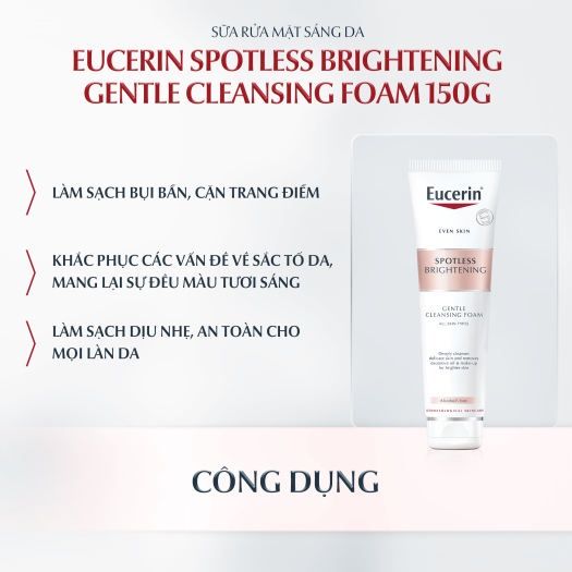 Sửa Rửa Mặt Eucerin Dịu Nhẹ Làm Sáng Da Spotless Brightening Gentle