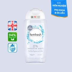 Dung dịch vệ sinh phụ nữ cao cấp cho da nhạy cảm Femfresh 0% Sensitive Intimate Wash 250ml