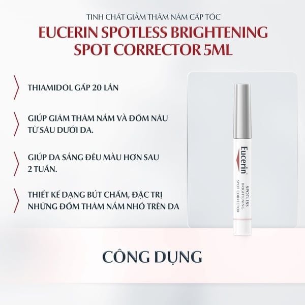 Tinh Chất Chuyên Biệt Giúp Giảm Thâm Nám, Đốm Nâu Eucerin Whitening Ultrawhite+ Spotless Spot Corrector 5ml
